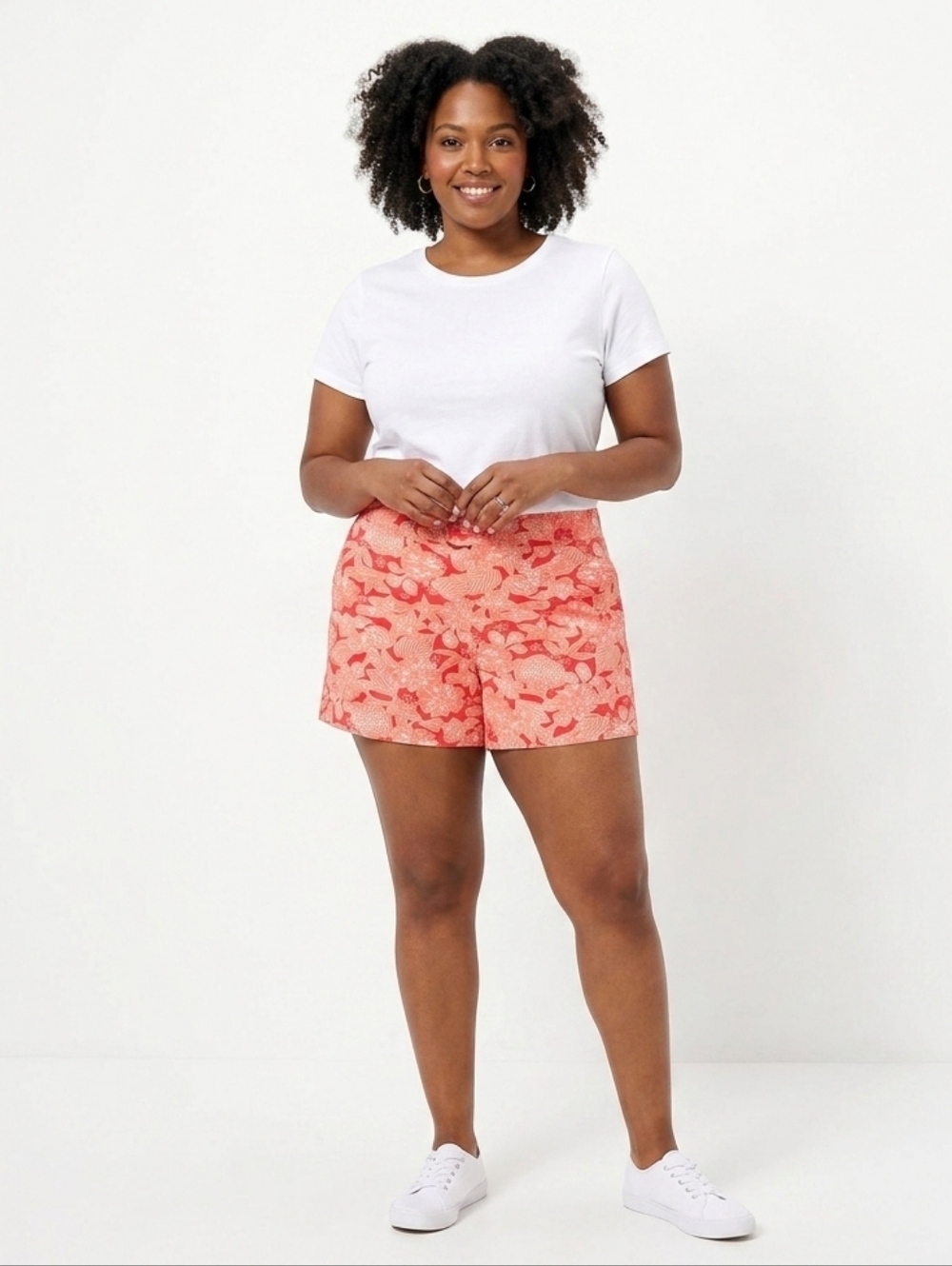 Old Navy Coral Floral Print Women’s Shorts